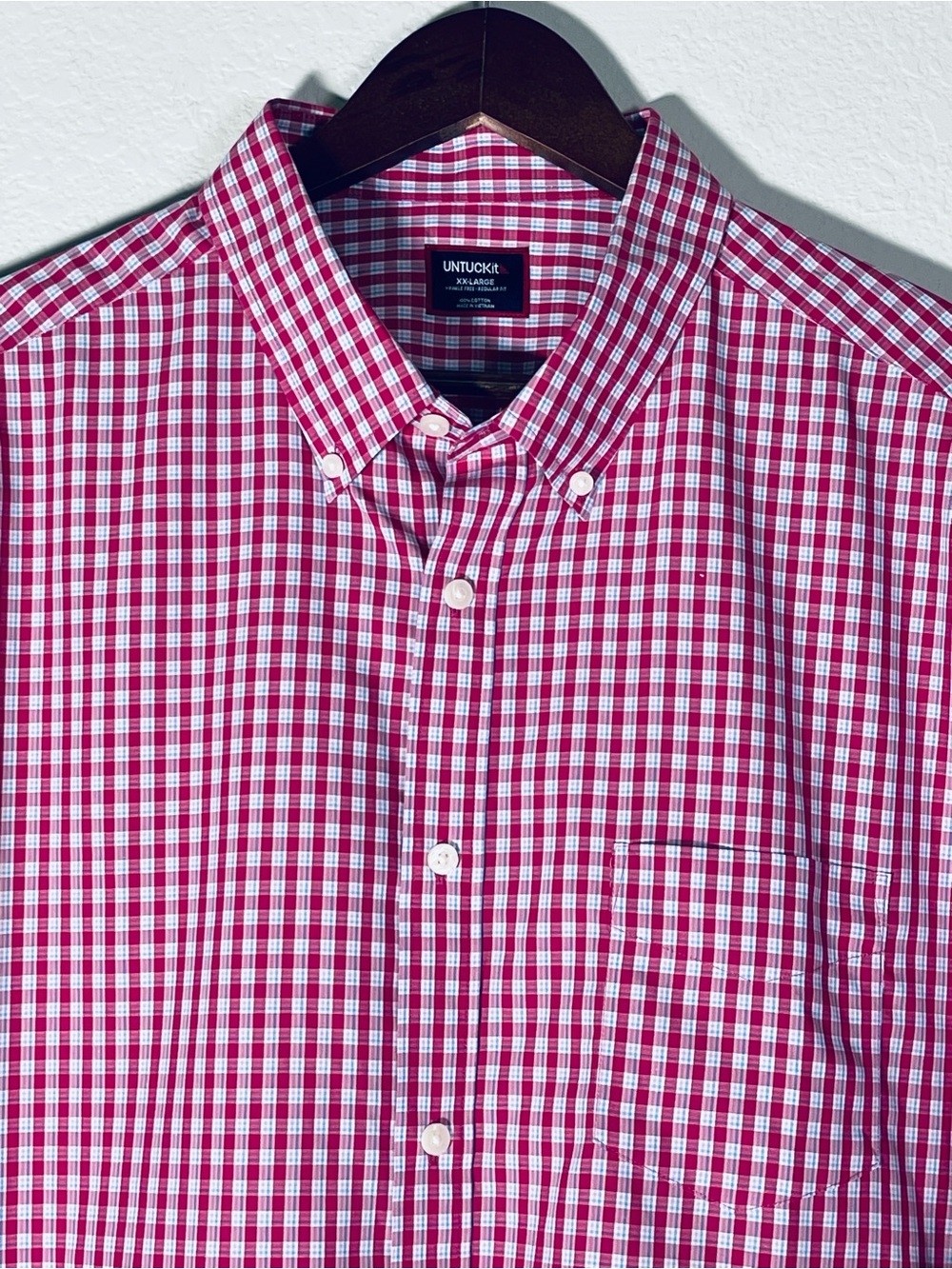 UnTuckit Men’s Long Sleeve Button Down Shirt Size XXL Regular Fit Wrinkle Free